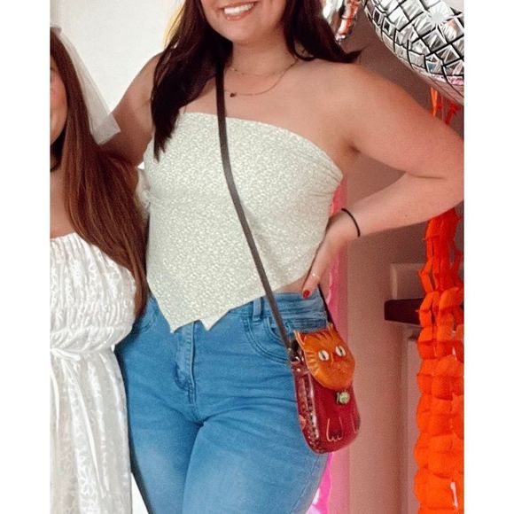 STRAPLESS TRIANGLE SCARF TOP - Picture 5 of 5